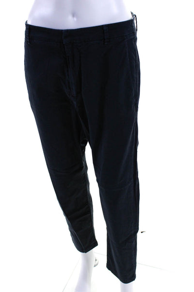 Nili Lotan Womens Cotton 2 Pocket Hook Close High-Rise Skinny Pants Navy Size 4
