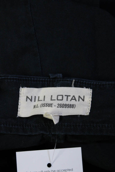 Nili Lotan Womens Cotton 2 Pocket Hook Close High-Rise Skinny Pants Navy Size 4