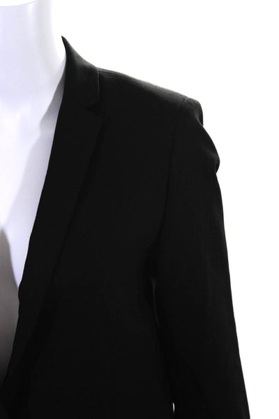 Zadig & Voltaire Womens V-Neck Notch Collar One Button Blazer Black Size 38