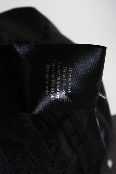 Zadig & Voltaire Womens V-Neck Notch Collar One Button Blazer Black Size 38