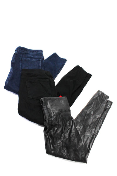 Spanx by Sara Blakely Womens Cotton Jeggings Leggings Blue Black Size XL L Lot 3