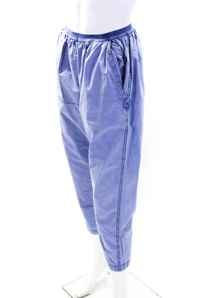 FREE CITY Womens Cotton Elastic Waist Tapered Slip-On Jogger Pants Purple Size S