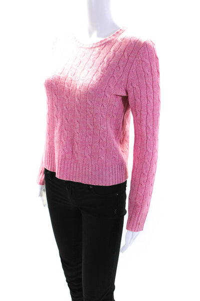 Calypso Christiane Celle Womens Cashmere Knitted Long Sleeve Sweater Pink Size S