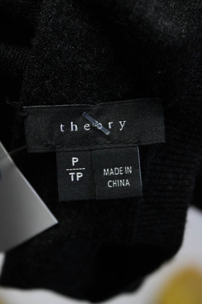 Theory Womens Fitted Waist Sleeveless Knit Sheath Dress Dark Gray Size Petite