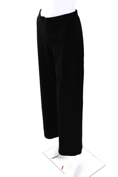 Eileen Fisher Womens High Waist Wide Leg Crop Leggings Pants Black Size XS