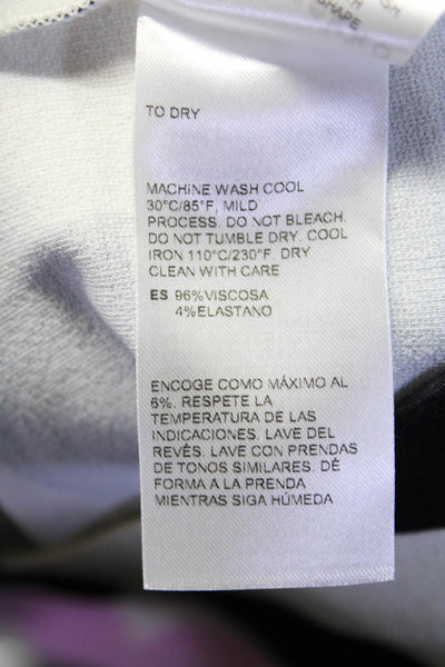 Marimekko Womens 3/4 Sleeve Spotted Ponte Mini Shift Dress White Black Size XS
