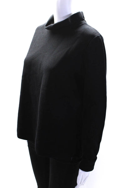 COS Womens Long Sleeve Knit Mock Turtleneck Top Blouse Black Size Extra Small