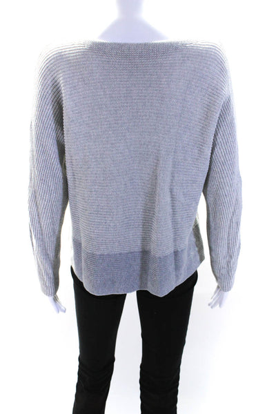 Eileen Fisher Womens Boat Neck Dolman Sleeve Sweater Gray Cotton Size XXS