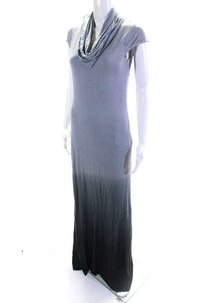 Young Fabulous & Broke Womens Jersey Knit Cowl Neck Maxi Dress Gray Size M