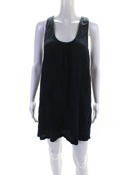 J Crew Womens Sleeveless Scoop Neck Dresses Navy Black Cotton Size Large Lot 2