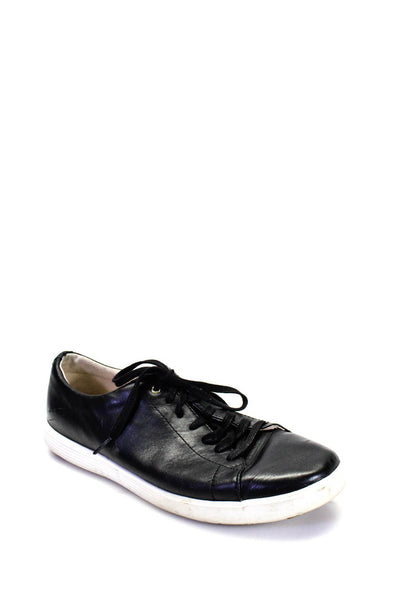 Cole Haan Womens Leather Round Toe Lace Up Low Top Sneakers Black Size 11B