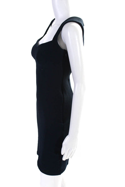 Opening Ceremony Womens Textured Knit Sweetheart Sheath Dress Navy Size M