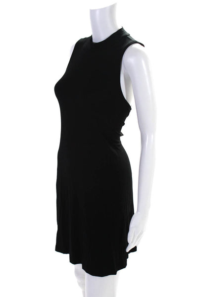 Silence And Noise Womens Jersey Sleeveless Mock Neck A-Line Dress Black Size XS