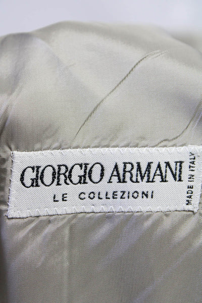Giorgio Armani Le Collezioni Mens Lightweight Two Button Blazer Beige Size 42