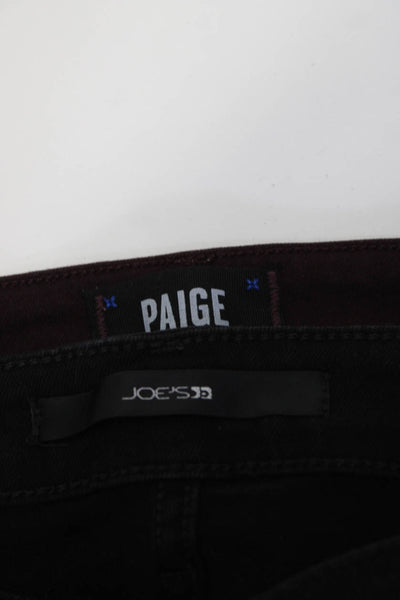 Paige Joes Jeans Womens High Rise Skinny Jeans Purple Black Size 25 26 Lot 2