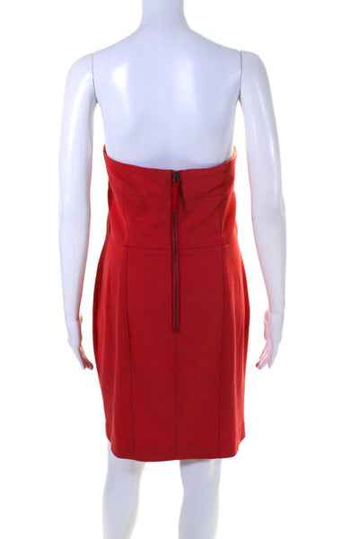 Rebecca Taylor Womens Strapless Knit Short Sheath Dress Red Size 10