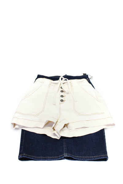 Joie C of H Los Angeles Womens Button High Rise Shorts Skirt White Size 28 Lot 2