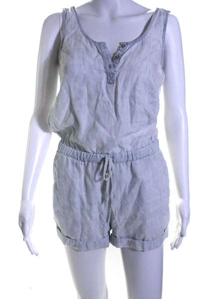 Cloth and Stone Womens Lace-Up Tied Sleeveless Dress Romper Blue Size XS S Lot 2