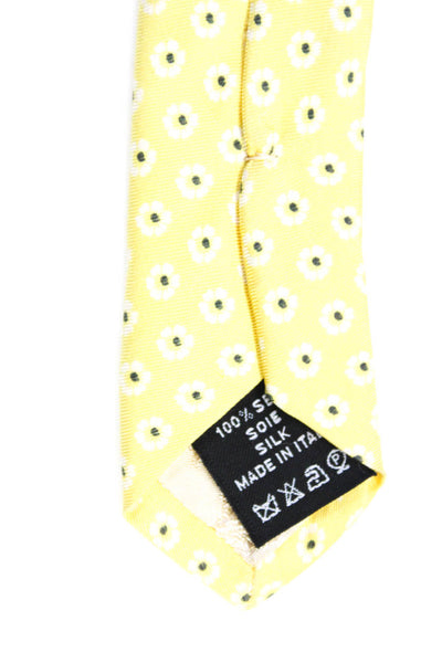 Versace Mens Satin Medusa Head Novelty Printed Tie Yellow Size OS