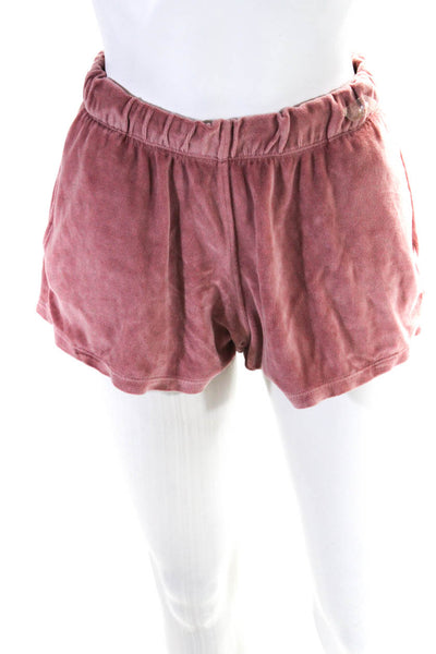 Kondi Women's Elastic Waist Pockets Pull-On Casual Short Mauve Size XS