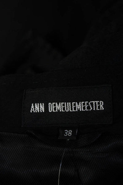 Ann Demeulemeester Women's Long Sleeves Lined Cropped Jacket Black Size 38