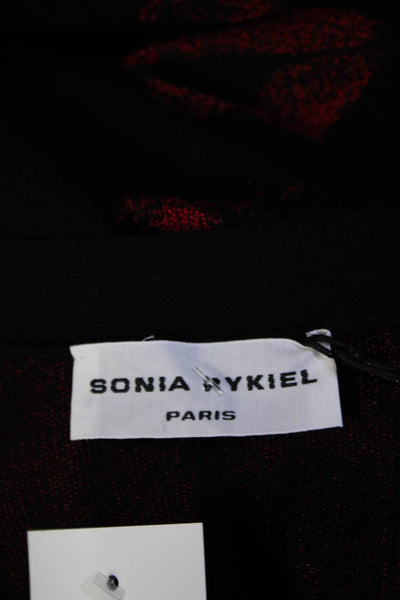 Sonia Rykiel Women's Open Front Long Sleeves Button Up Cardigan Black Size S