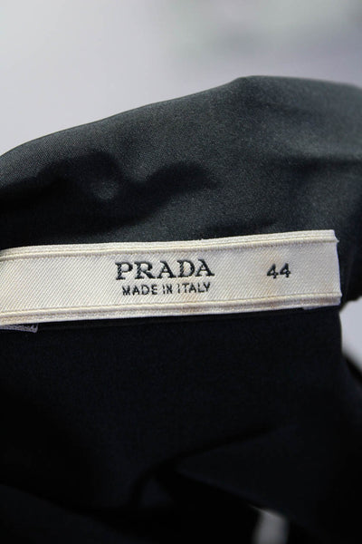 Prada Womens Silk Button Down Tank Top Black Size EUR 44