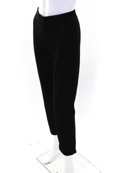 Eileen Fisher Womens Mid Rise Flat Front Straight Leg Trousers Black Size XS