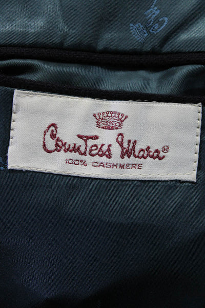 Contessa Mara Womens Dark Navy Two Button Long Sleeve Blazer Jacket Size 42
