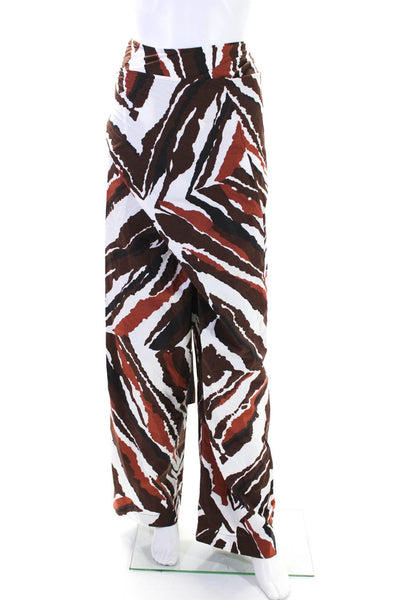 Erika Cavallini Womens Cotton Abstract Print Tie Around Pants Multicolor Size 42