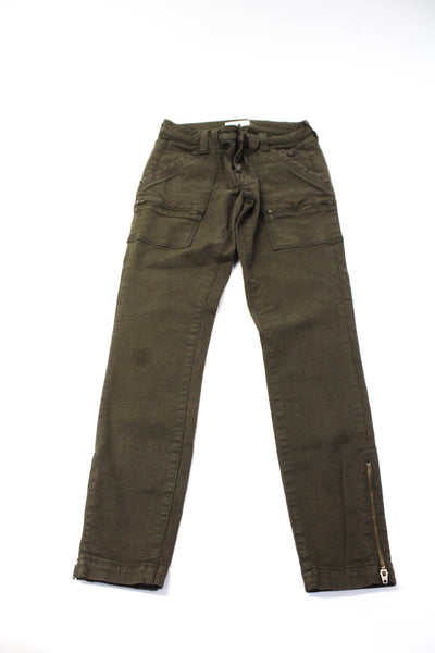 Joie Joie Jeans Womens Cotton Skinny Leg Jeans Olive Green Blue Size 25 27 Lot 2