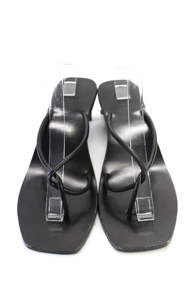 All Tomorrows Parties Womens Leather Open Toe Strappy Sandals Black Size 10US 40