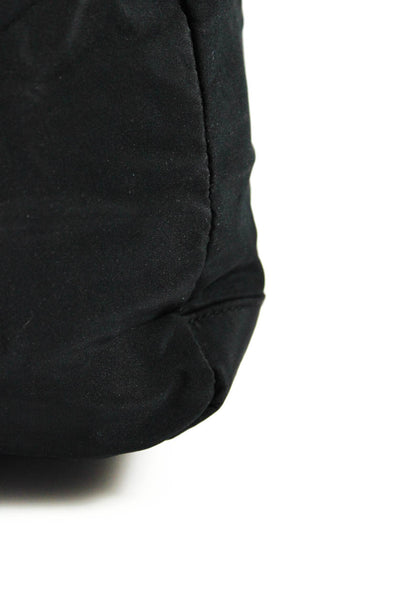 Mark Cross Womens Zip Top Nylon Tote Shoulder Bag Handbag Black