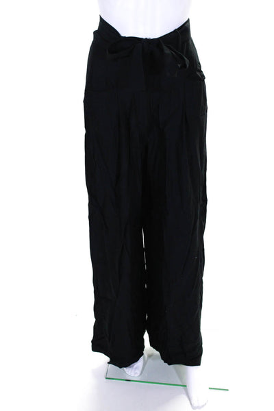 C/MEO Collective Womens Belted Hook Close High-Rise Wide Leg Pants Black Size S