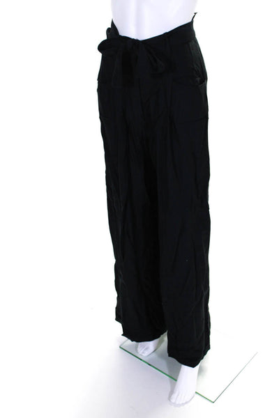 C/MEO Collective Womens Belted Hook Close High-Rise Wide Leg Pants Black Size S