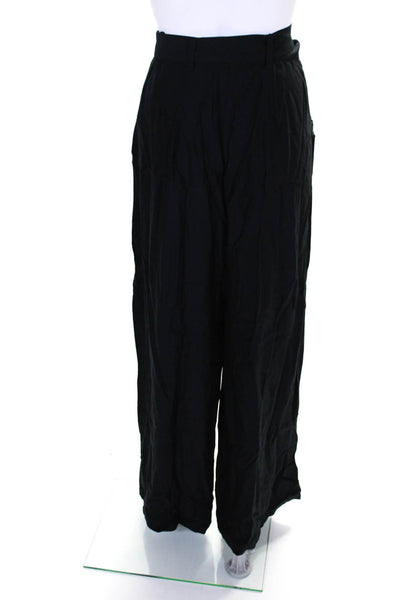 C/MEO Collective Womens Belted Hook Close High-Rise Wide Leg Pants Black Size S