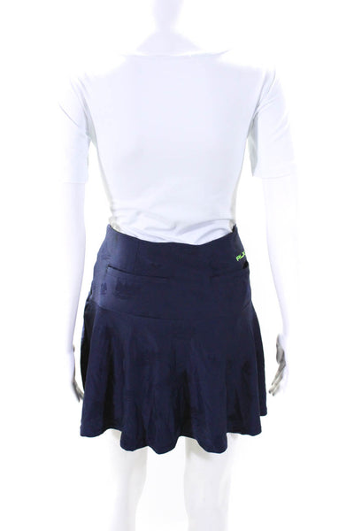 Ralph Lauren Women's Elastic Pull-On Flare Mini Skort Navy Blue Size M