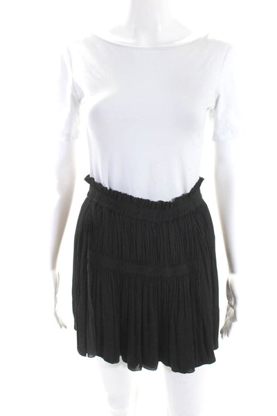 Isabel Marant Womens Georgette Paperbag Waist Lined A-Line Skirt Black Size 36