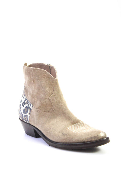 Golden Goose Deluxe Brand Womens Medallion Toe Western Boots Gray Size 7US 37EU