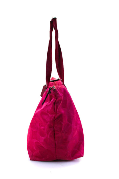 Coach Womens Getaway Signature Packable Weekender Tote Shoulder Handbag Pink