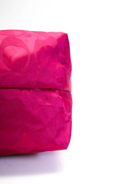 Coach Womens Getaway Signature Packable Weekender Tote Shoulder Handbag Pink
