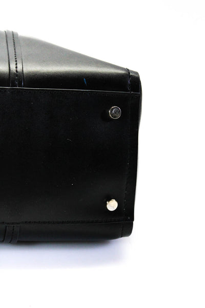 Kate Spade New York Womens Leather Gold Tone Tote Shoulder Handbag Black