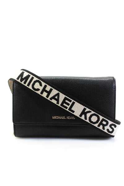 Michael Michael Kors Womens Black Large Wallet Crossbody Bag Handbag