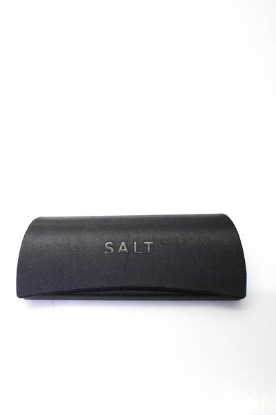 Salt Women's Square Frame Black Shade Silver Sunglass