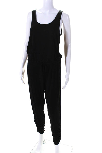 Michael Lauren Womens Black Scoop Neck Sleeveless Skinny Leg Jumpsuit Size S