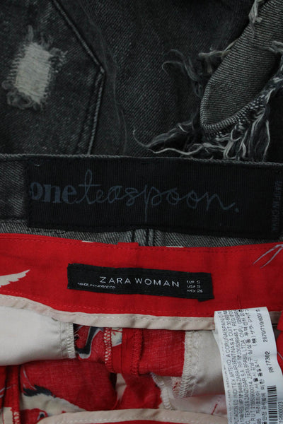 One Teaspoon Zara Womens Mini Shorts Black Size 27 S Lot 2