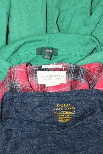 Polo Ralph Lauren J Crew Mens Cotton Crew Neck T-Shirt Blue Size L XL Lot 3