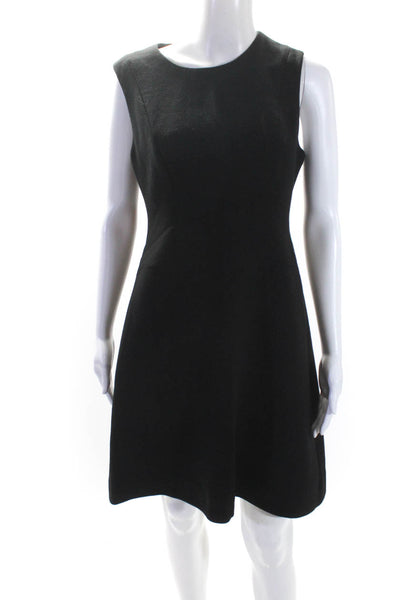 Kate Spade Womens Darted Round Neck Sleeveless Zipped Sheath Dress Black Size 6