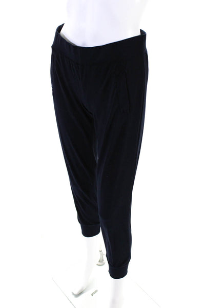 Norma Kamali Womens Jersey Knit Pull On Sweatpants Pants Black Size XS