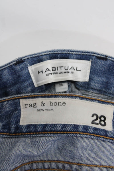 Habitual Women's Button Closure Light Wash Bootcut Denim Pant Size 28 Lot 2